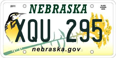 NE license plate XQU295