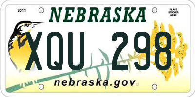 NE license plate XQU298