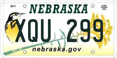 NE license plate XQU299
