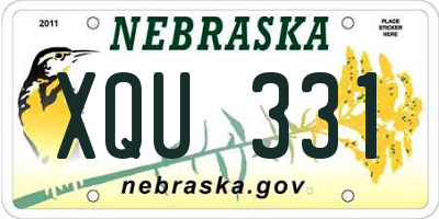 NE license plate XQU331