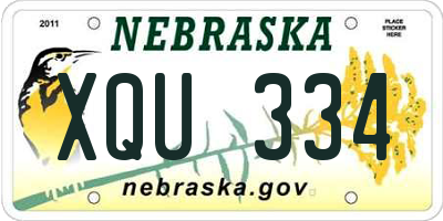 NE license plate XQU334