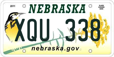 NE license plate XQU338
