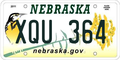 NE license plate XQU364