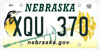NE license plate XQU370