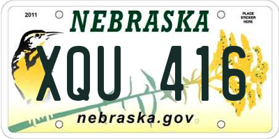 NE license plate XQU416