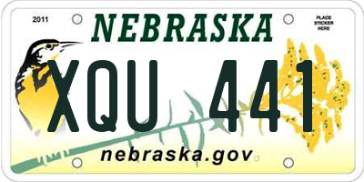 NE license plate XQU441