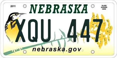 NE license plate XQU447