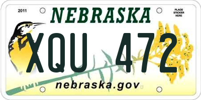 NE license plate XQU472