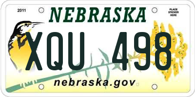 NE license plate XQU498