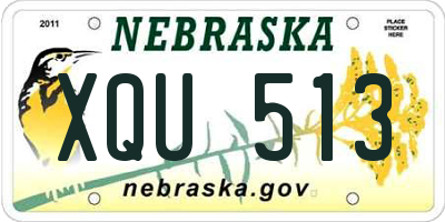 NE license plate XQU513