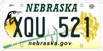 NE license plate XQU521