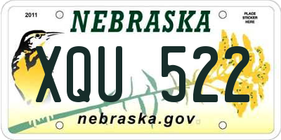 NE license plate XQU522