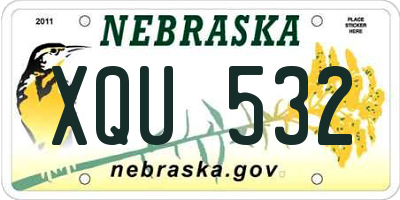NE license plate XQU532