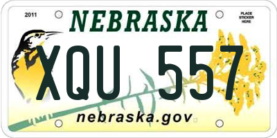 NE license plate XQU557