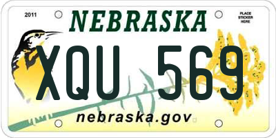 NE license plate XQU569