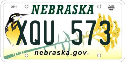 NE license plate XQU573