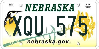 NE license plate XQU575