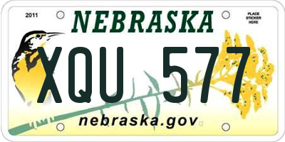 NE license plate XQU577