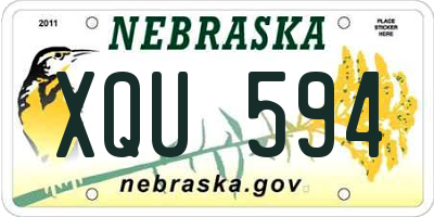 NE license plate XQU594
