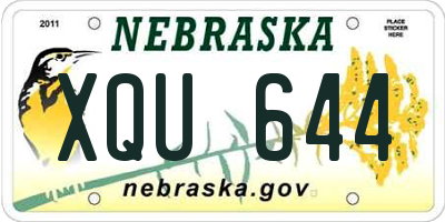 NE license plate XQU644
