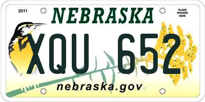 NE license plate XQU652