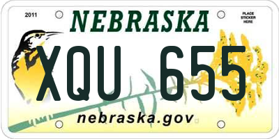 NE license plate XQU655