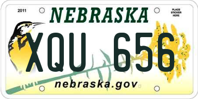 NE license plate XQU656
