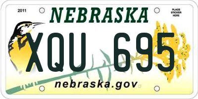 NE license plate XQU695