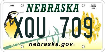 NE license plate XQU709