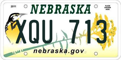 NE license plate XQU713