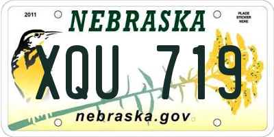 NE license plate XQU719