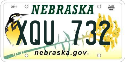 NE license plate XQU732