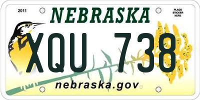 NE license plate XQU738