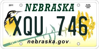 NE license plate XQU746