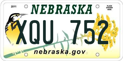 NE license plate XQU752