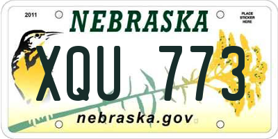 NE license plate XQU773