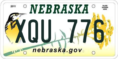 NE license plate XQU776