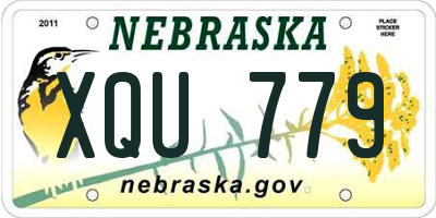 NE license plate XQU779