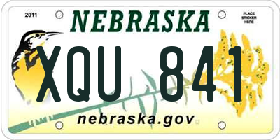 NE license plate XQU841
