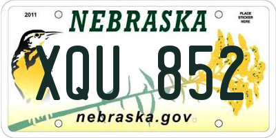 NE license plate XQU852