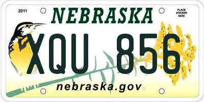 NE license plate XQU856
