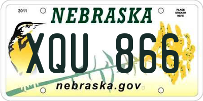 NE license plate XQU866