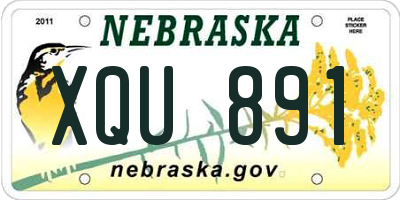 NE license plate XQU891