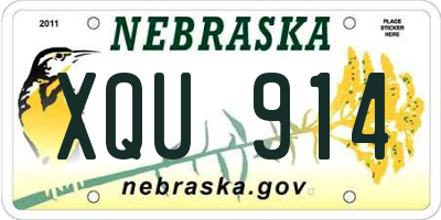 NE license plate XQU914