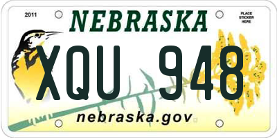 NE license plate XQU948