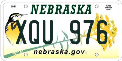 NE license plate XQU976