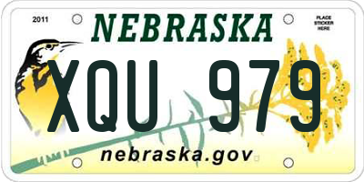 NE license plate XQU979