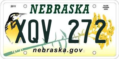NE license plate XQV272