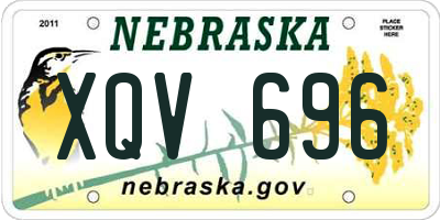 NE license plate XQV696