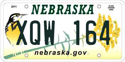 NE license plate XQW164